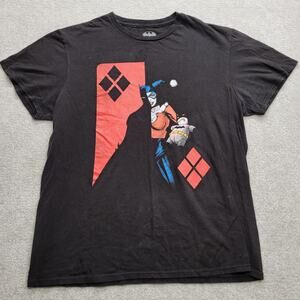 DC Comics Men's Graphic Tee Black Comic Book Art Shirt Size Medium